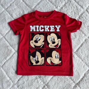 Disney | Red Mickey Mouse Faces & Emotions Short Sleeve Tee | Size 12 Months